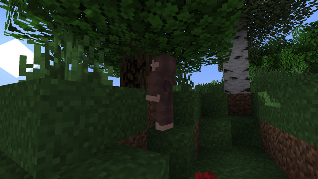 Punching trees in Minecraft